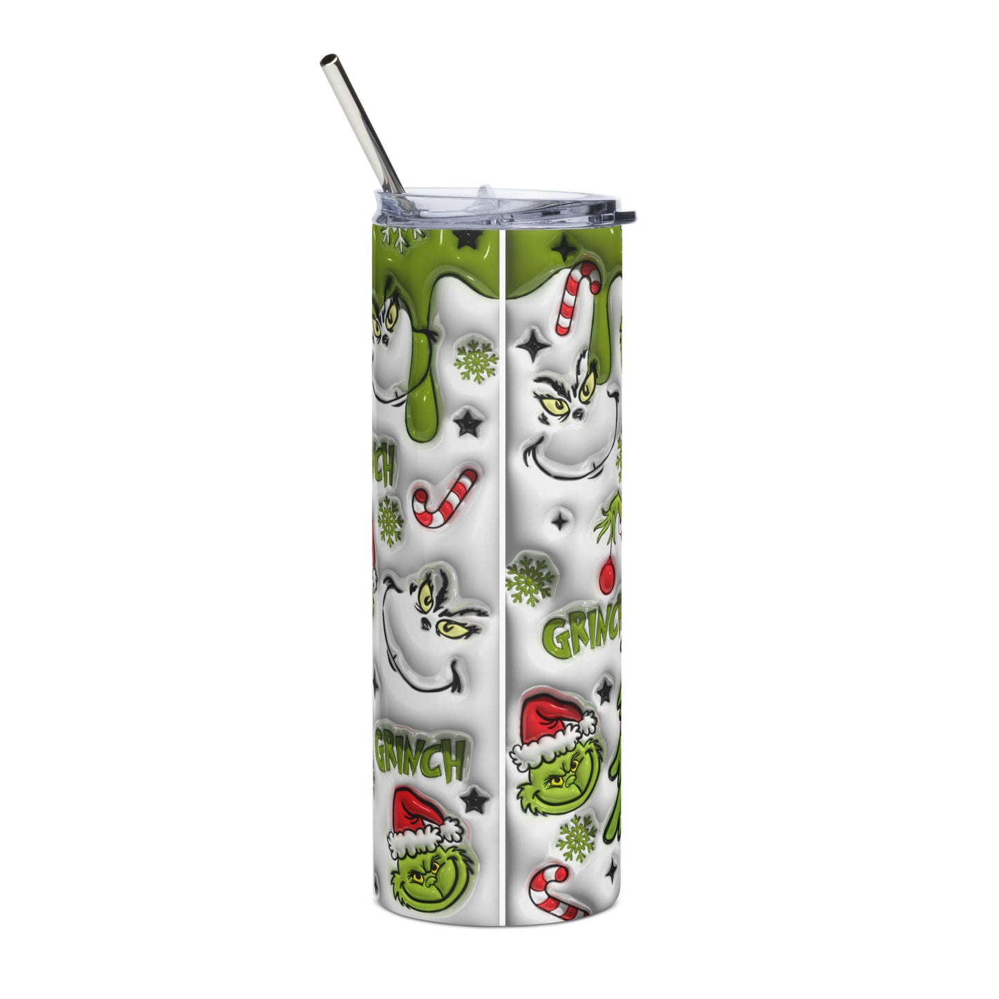 Green Grinch Christmas Stainless steel tumbler