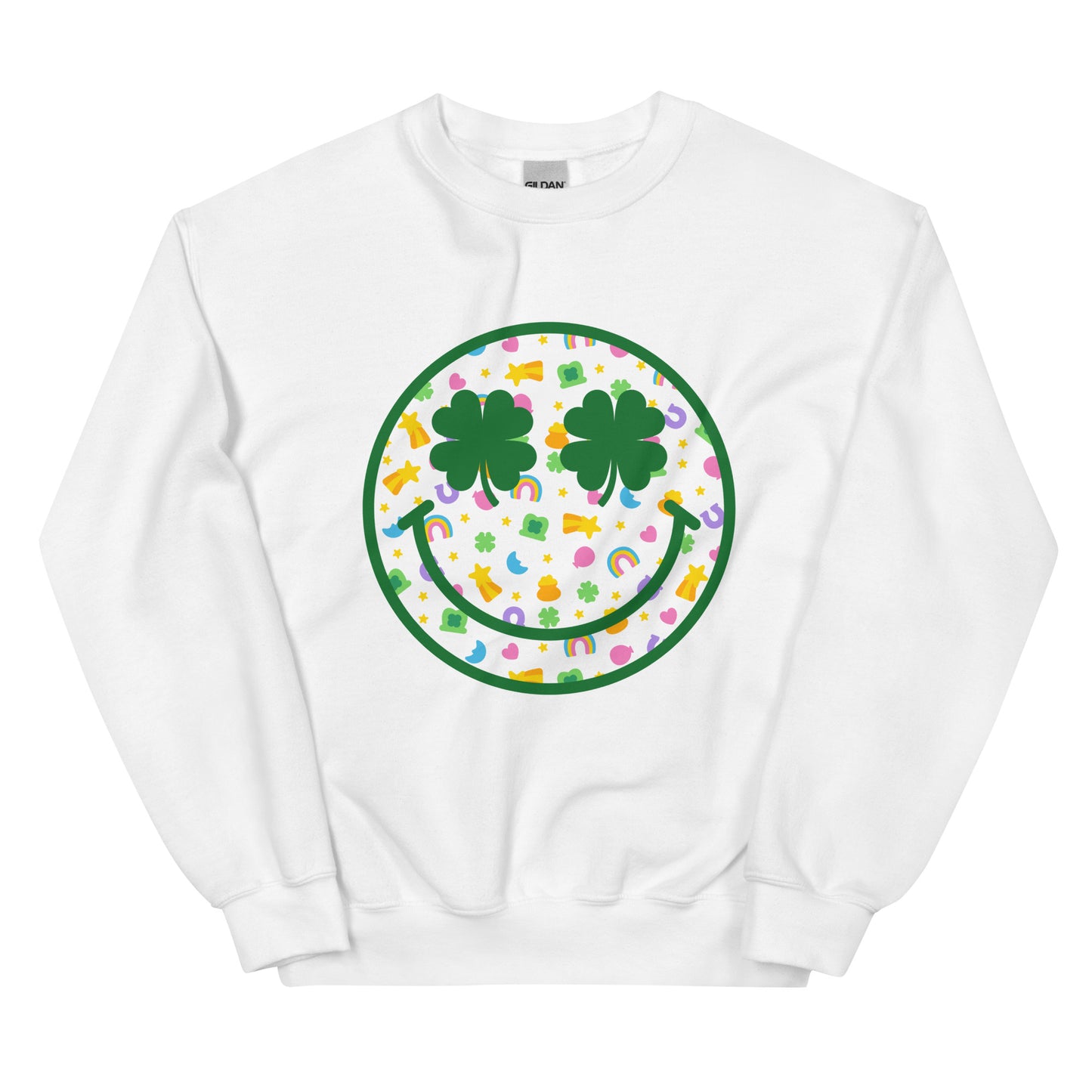 Smiley Clover Face St. Patrick Unisex Sweatshirt